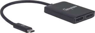 USB-C naar dual DisplayPort-adapter MST-hub