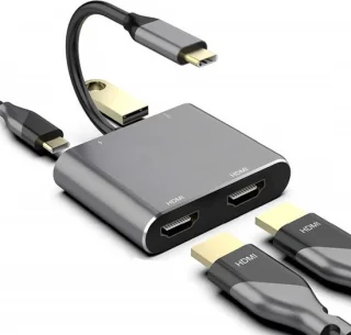 USB-C naar Dual HDMI Adapter review