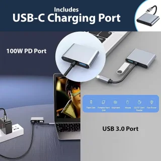 USB-C naar Dual HDMI Adapter