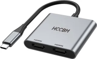 USB-C naar dual HDMI adapter