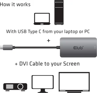 USB-C naar Dual Link DVI-D adapter