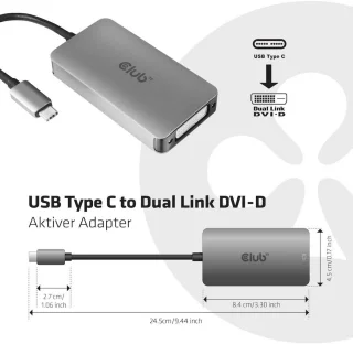 USB-C naar Dual Link DVI-D adapter