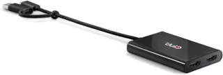 USB-C naar dubbele HDMI-adapter, zwart