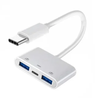 USB-C naar dubbele USB-A 3.0 adapter