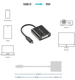 USB-C naar DVI Adapter