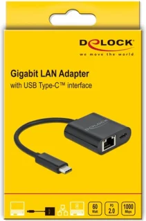 USB-C naar Gigabit Ethernet-adapter, zwart