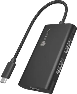 USB-C naar HDMI adapter - multi-monitor hub - zilver