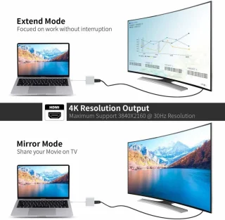 Usb c naar hdmi adapter - multiport hub dock - donkergrijs