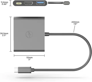 USB-C naar HDMI adapter multiport hub