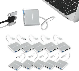 Usb-c naar hdmi-adapter - type-c adapter hub - grijs