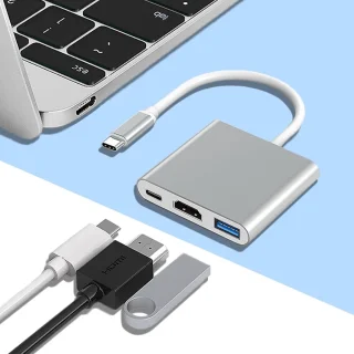 USB-C naar HDMI Type-C Hub - Zilver