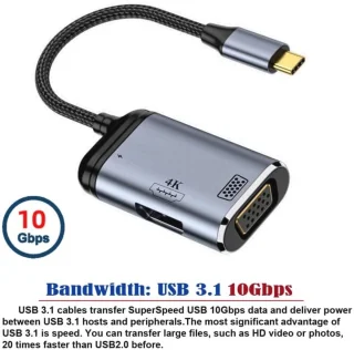 USB-C naar HDMI & VGA Multiport Adapter