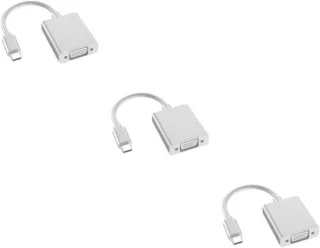 Usb-c naar vga adapter - 3 stuks - zilver
