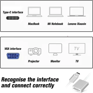USB-C naar VGA-adapter