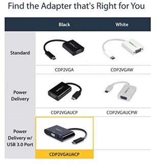Usb-c naar vga-adapter multiport dock - zwart