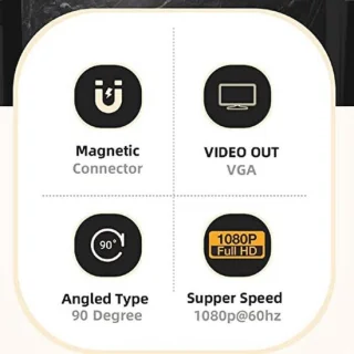 USB-C naar VGA hoekadapter