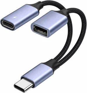 USB-C-splitter 1 naar 2 - USB-C en USB-A - ShopVlot