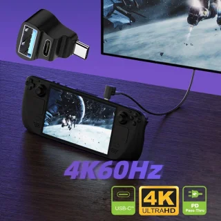 USB-C Splitter Adapter Dongle voor Laptop, Tablet en Steam Deck