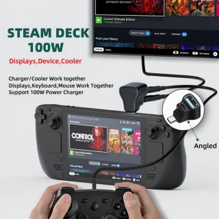 USB-C Splitter Adapter Dongle voor Laptop, Tablet en Steam Deck