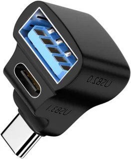 USB-C splitter adapter type-c hub zwart