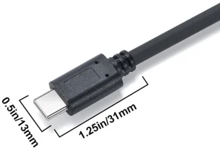 USB-C-uitbreidingskabel met paneelmontage voor laptop en tablet