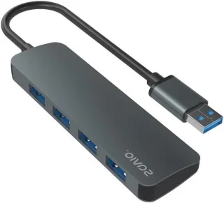 USB-C verdeler 4 poorten grijs