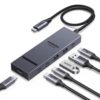 USB-C videohub dockingstation multiport adapter - zwart