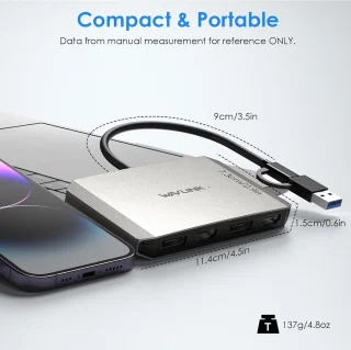 USB-C/USB 3.0 naar Dual DisplayPort & HDMI Adapter