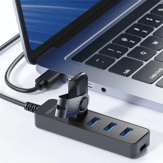USB data hub - multiport adapter - zwart