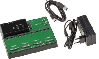 USB Docking Station (5× mSATA) - Zwart
