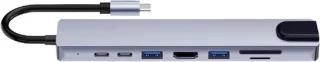 USB docking station grijs