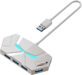 USB Docking Station Hub - 4/7 Poorten, Zwart