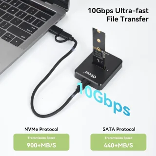 USB dockingstation type-c hub grijs