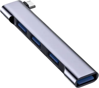 USB extender hub 4-poorts grijs