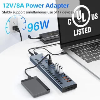 USB Hub 17-poorten