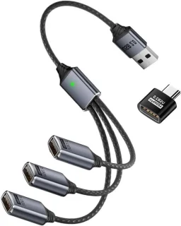 USB Hub 3-poorts 27 cm Zwart
