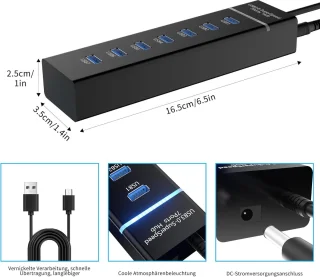 USB Hub 3.0 7-poorts