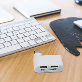 Usb hub 4 poorten multiport splitter zwart