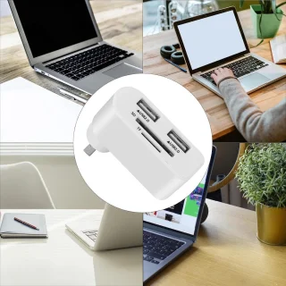 Usb hub 4 poorten multiport splitter zwart