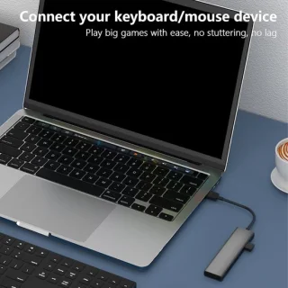 USB-hub 4 poorten zilver