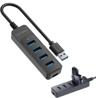 USB-hub 4 poorten zwart