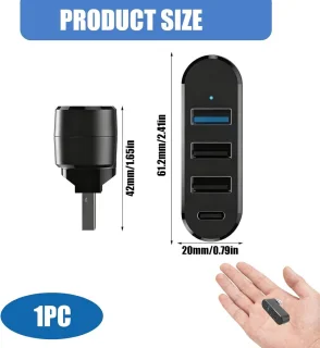 USB-hub 4-poorts draaibaar