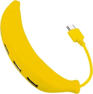 USB-hub 4-poorts geel