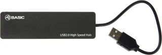 USB-hub 4-poorts USB 2.0 Zwart
