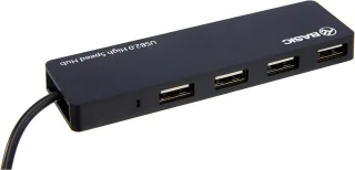 USB-hub 4-poorts USB 2.0 Zwart
