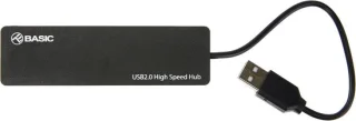 USB-hub 4-poorts USB 2.0 Zwart