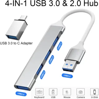 USB-hub 4-poorts usb-splitter multipoolt adapter