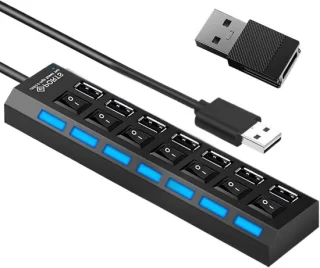 USB-hub 4-poorts Zwart