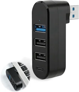 USB-hub 4-poorts Zwart
