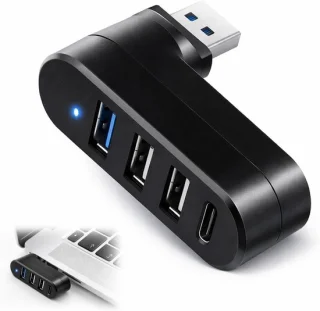 USB-hub 4-poorts zwart